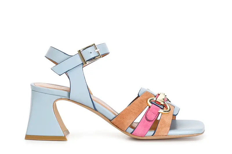 sandali gilda con accessorio multi celeste