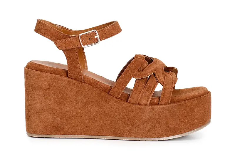 sandali gilda in pelle scamosciata cioccolato 36