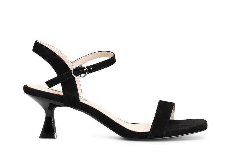 sandali gilda in pelle scamosciata nero