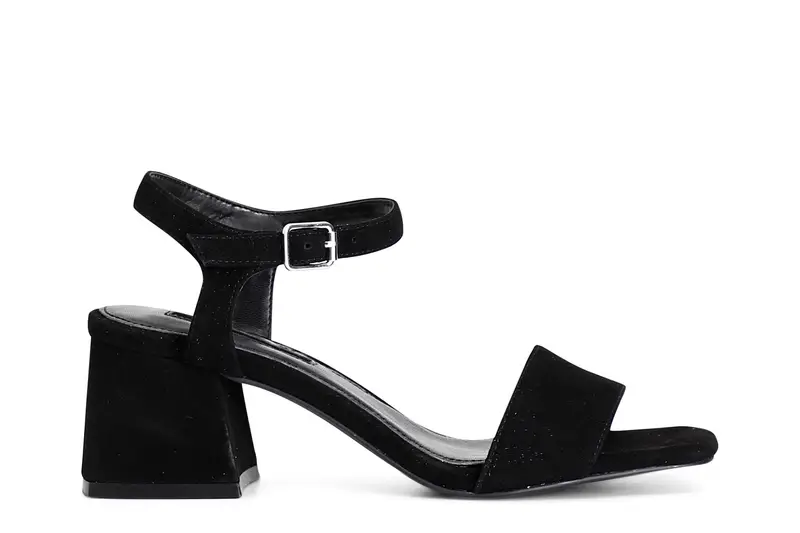 sandali gilda in pelle scamosciata nero