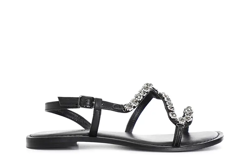 sandali gioiello nero