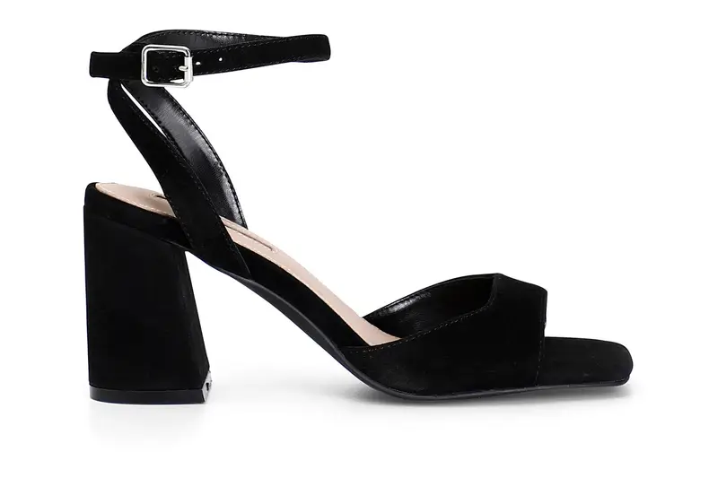 sandali in camoscio nero 36