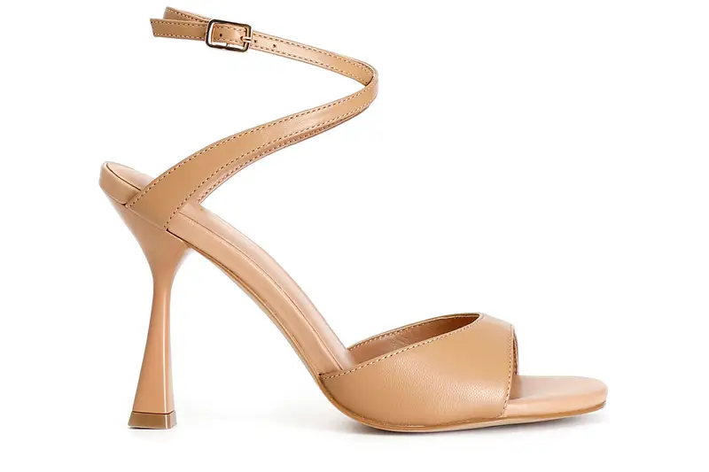sandali in nappa con fascia e incrocio alla caviglia biscotto