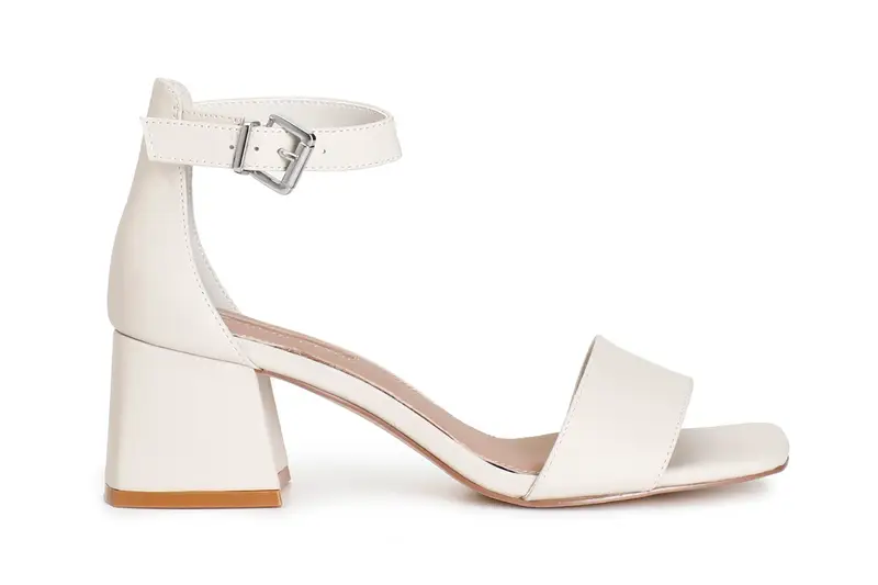 sandali in pelle con cinturino alla caviglia ghiaccio 36