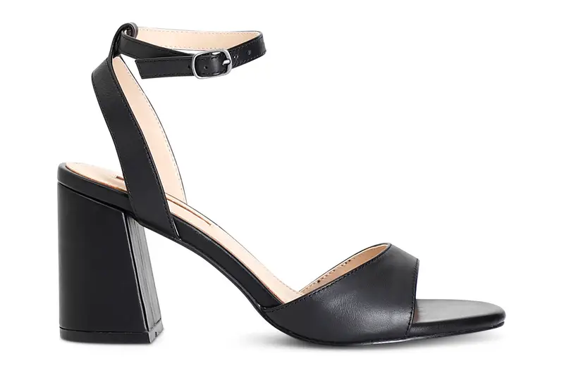 sandali in pelle con laccio alla caviglia nero 36