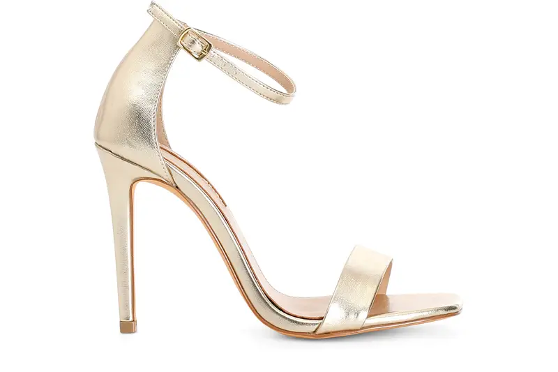 sandali in pelle con toppone platino 37