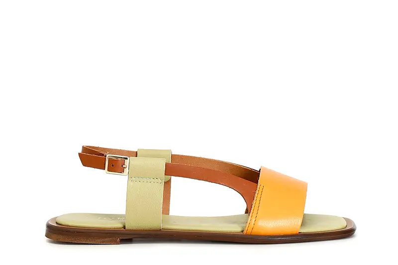 sandali in pelle multicolor multi arancio