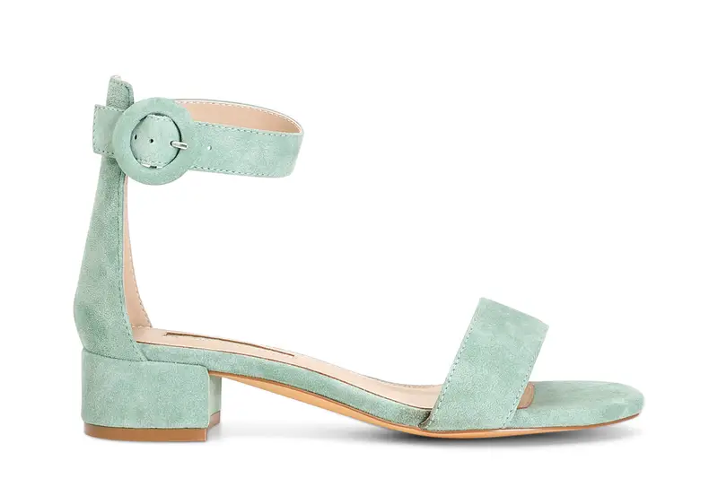 sandali in pelle scamosciata con laccio alla caviglia bamboo