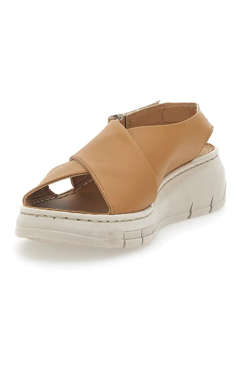 Sandali in Vera Pelle Cognac Mio Tempo 350020 miniatura 3