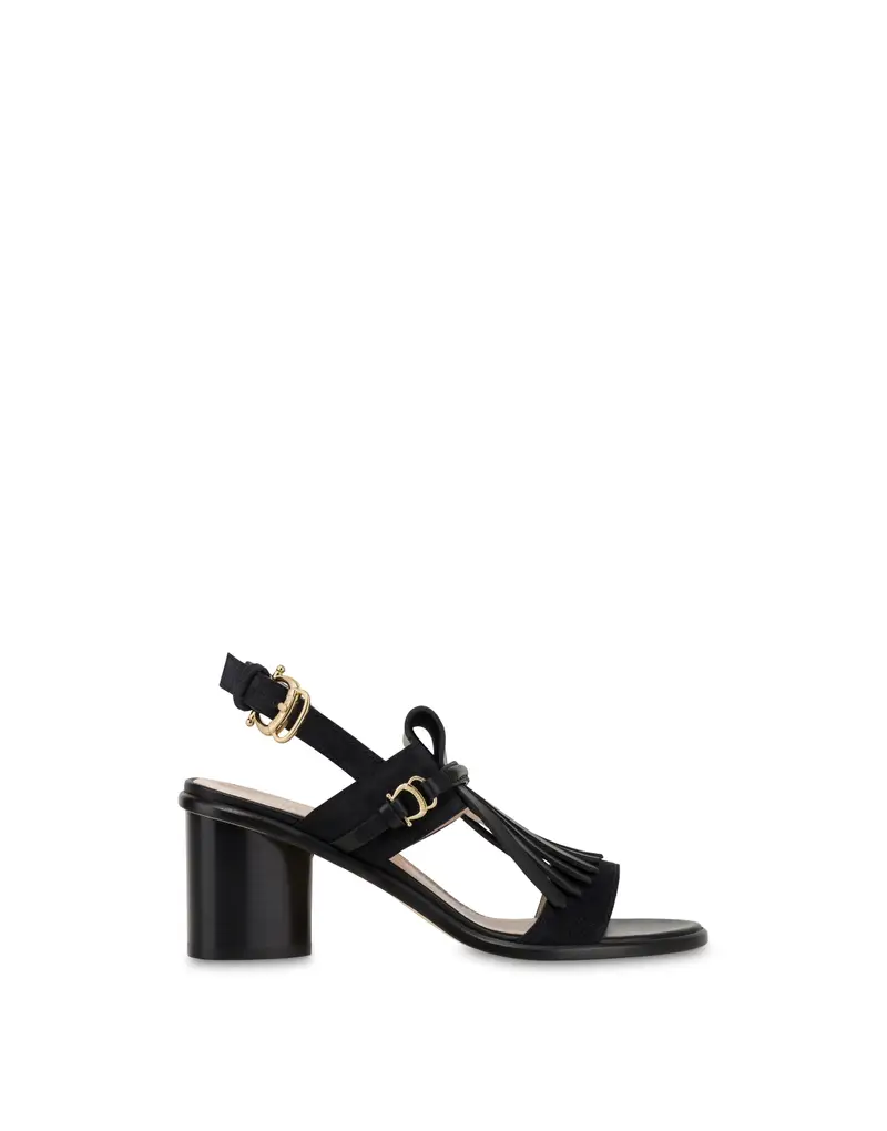 Sandali in vitello Handle NERO, 36, Pollini