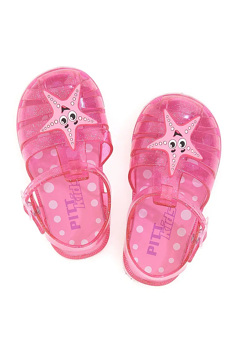 Sandali jelly rosa glitterati con cinturino PITT KIDS 3142664