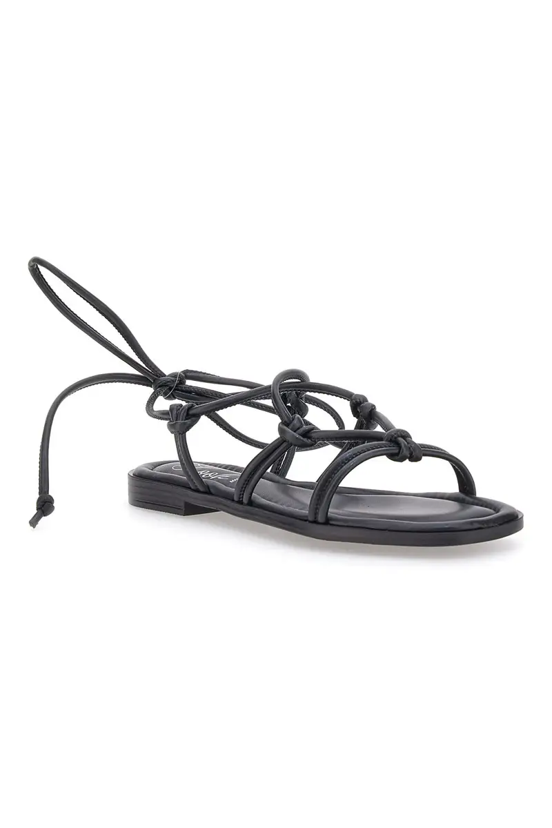 Sandali Lace-Up Neri Con Suola Flat Pittarello Look DC308100 miniatura 2