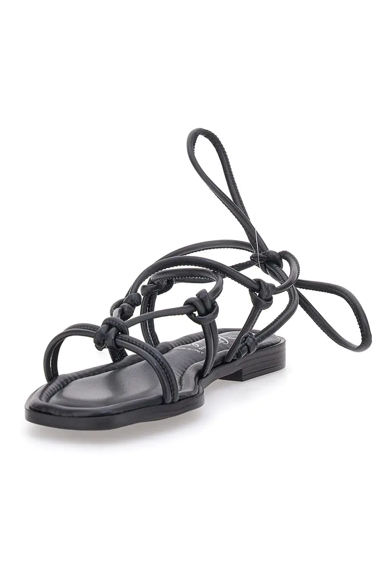 Sandali Lace-Up Neri Con Suola Flat Pittarello Look DC308100 miniatura 3