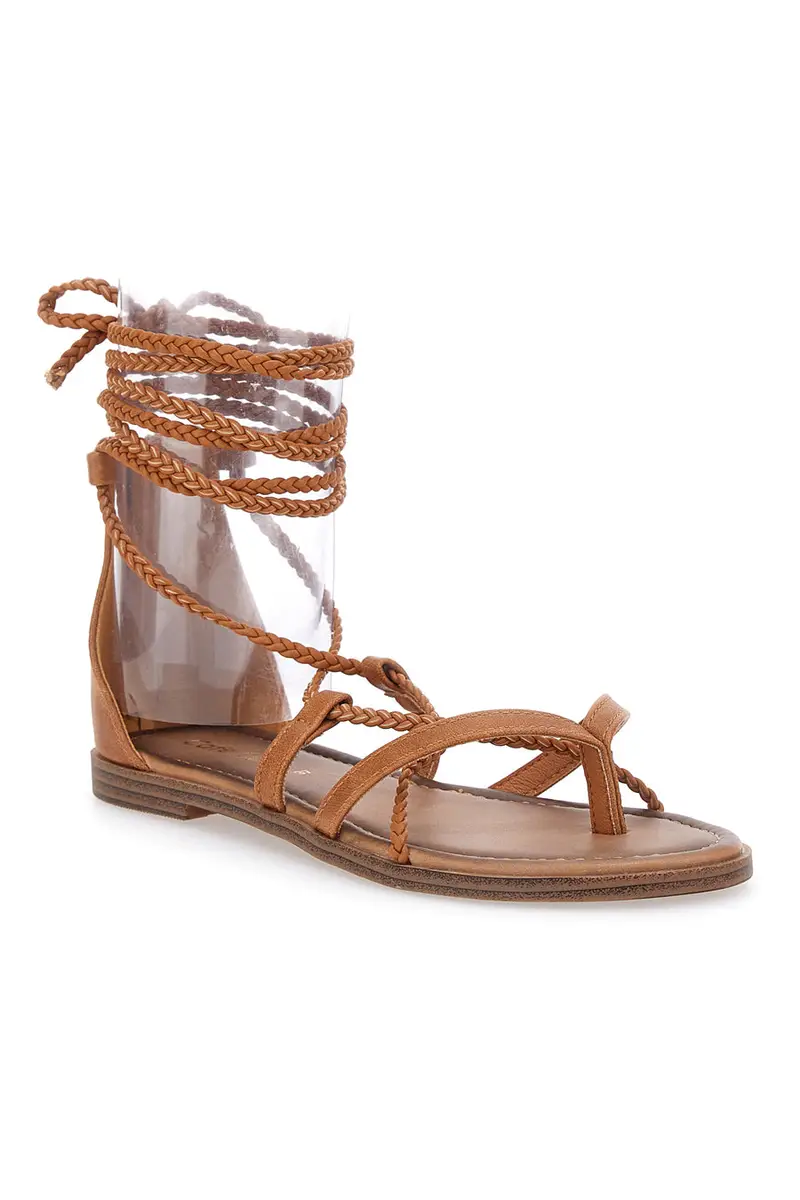 Sandali Lace-Up Sabbia Con Suola Flat Cafe' Cost 2502 miniatura 2