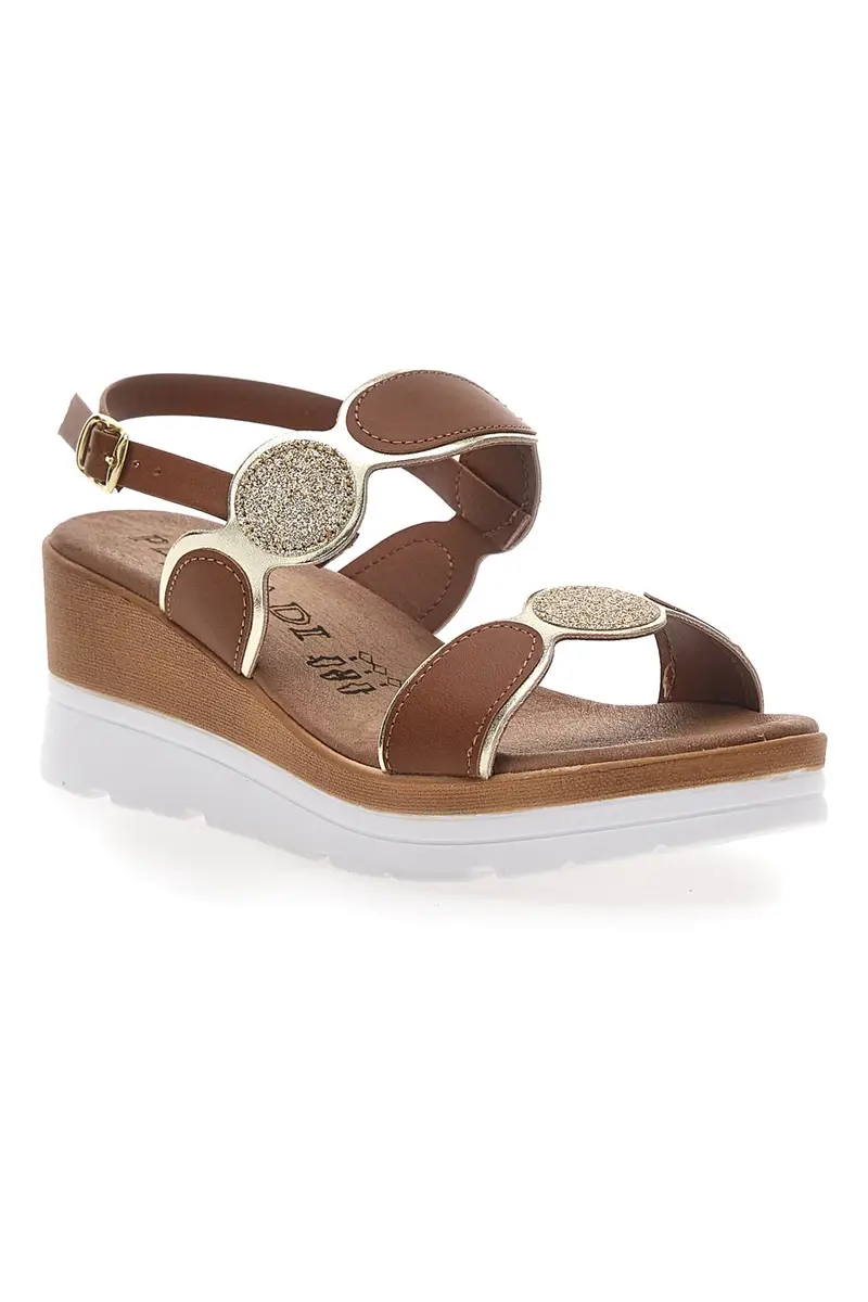Sandali Marroni con Brillantini e Platform PLOCADI 11075035 miniatura 2