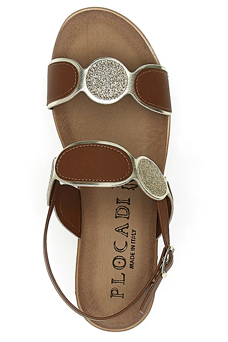 Sandali Marroni con Brillantini e Platform PLOCADI 11075035 miniatura 3