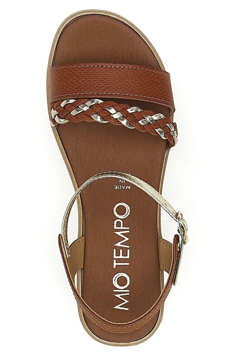 Sandali Marroni con Dettagli Dorati MIO TEMPO 3422 miniatura 3