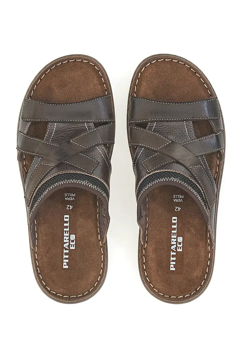 Sandali Marroni Con Fascia Ampia Pittarello Eco 3512