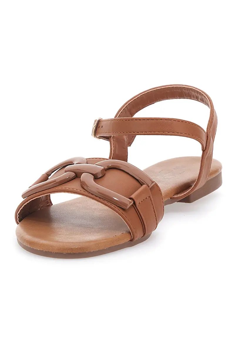 Sandali marroni con maxi catena frontale Mon Dieu PREA15350 miniatura 3