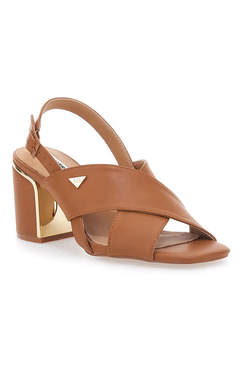 Sandali Marroni Con Tacco a Blocco Mariella Burani 51210 miniatura 2