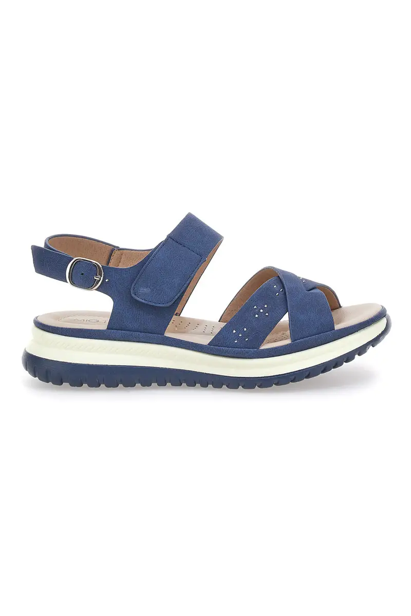 Sandali Navy Con Cinturino Slingback Mio Tempo Mina412