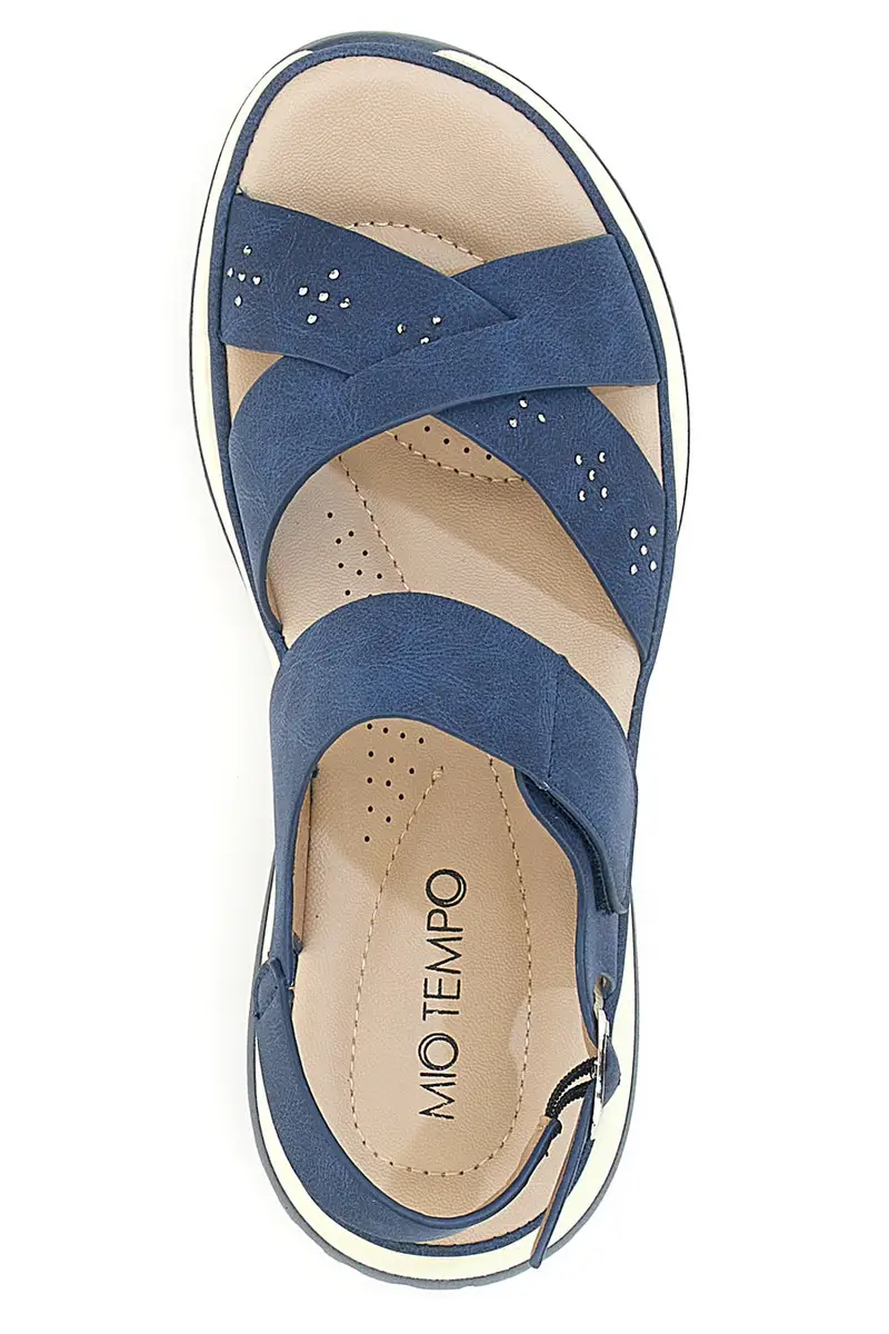 Sandali Navy Con Cinturino Slingback Mio Tempo Mina412 miniatura 3