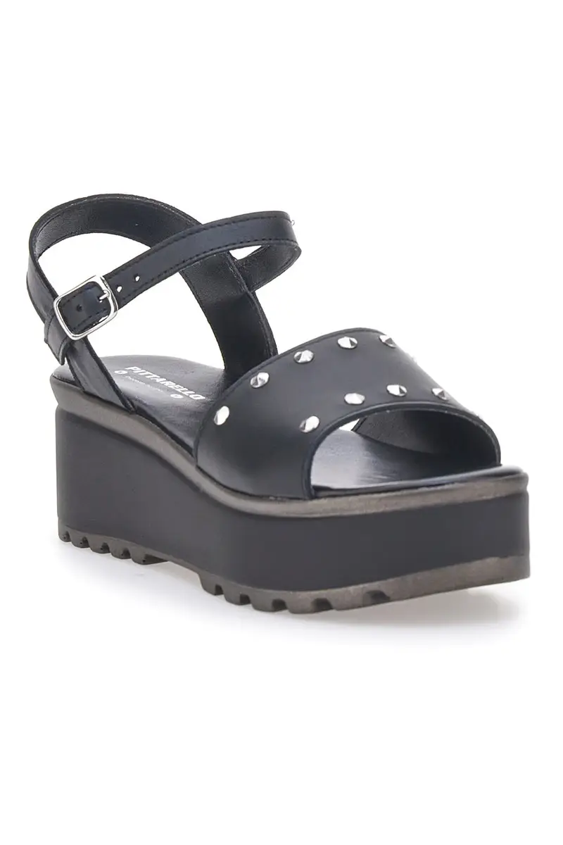 Sandali Neri Con Borchie sulla Tomaia in Pelle PITTARELLO LOVE 3553101 miniatura 2