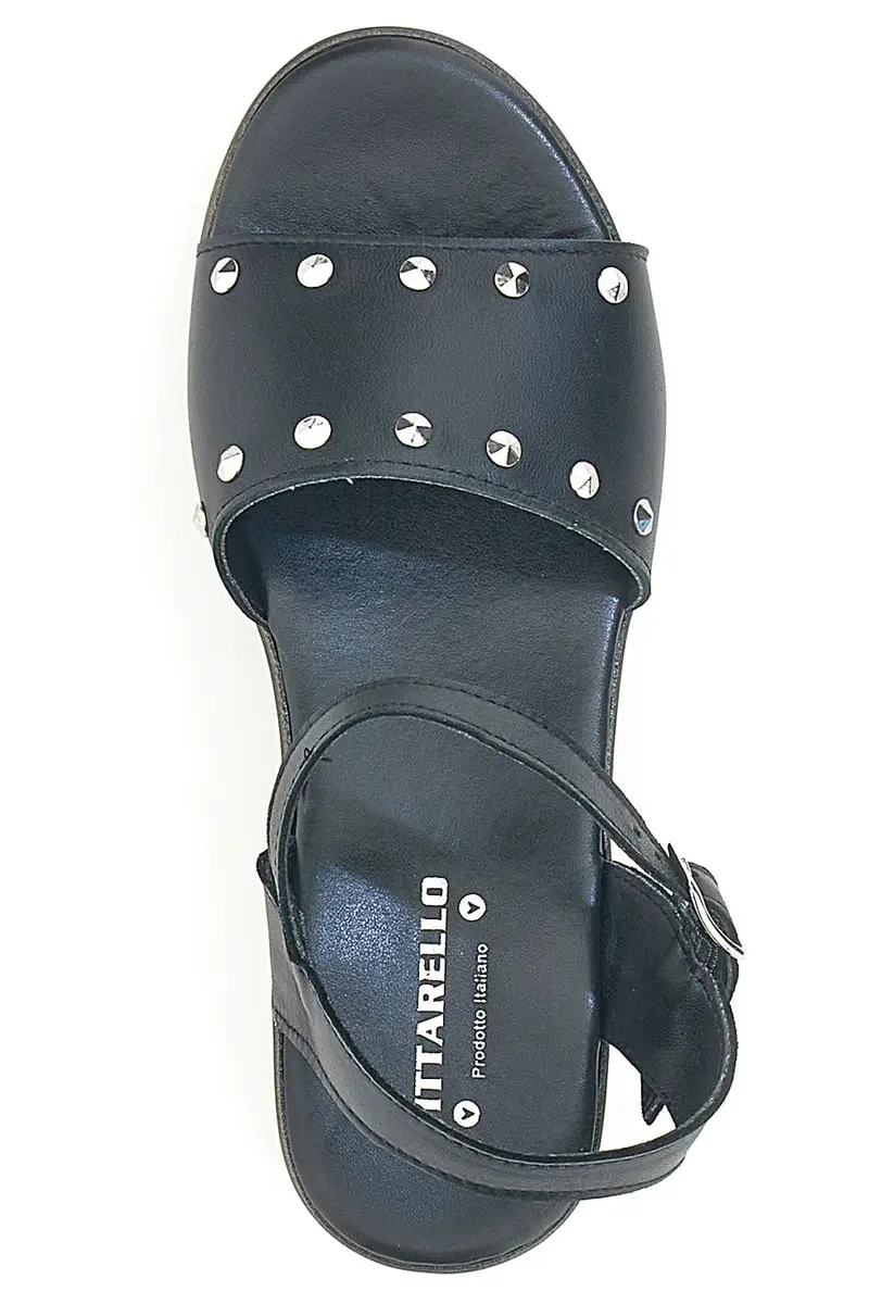 Sandali Neri Con Borchie sulla Tomaia in Pelle PITTARELLO LOVE 3553101 miniatura 3