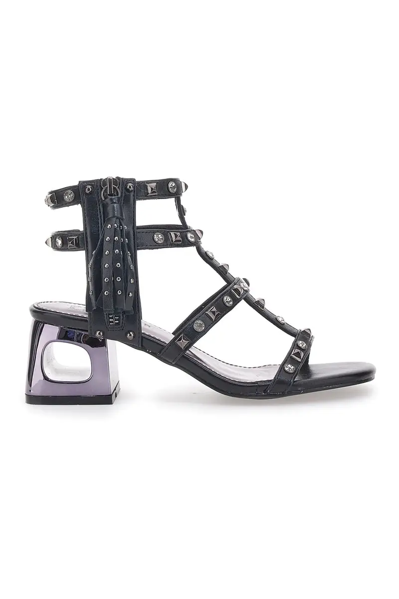 Sandali Neri Con Borchie The First 206