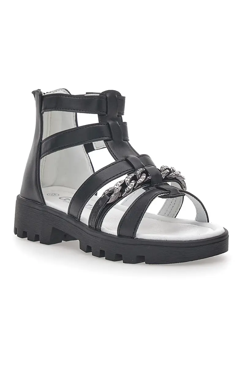 Sandali Neri Con Cerniera Grazie 14355 miniatura 2