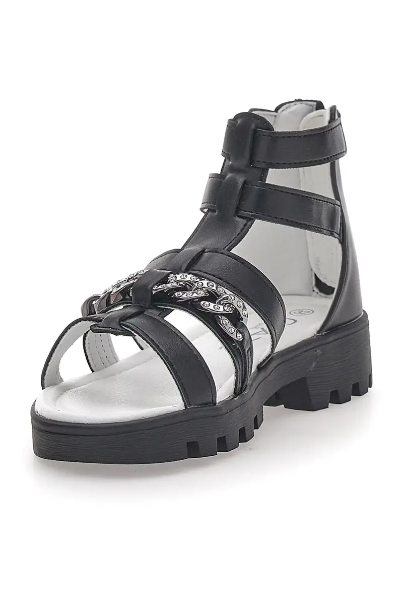 Sandali Neri Con Cerniera Grazie 14355 miniatura 3