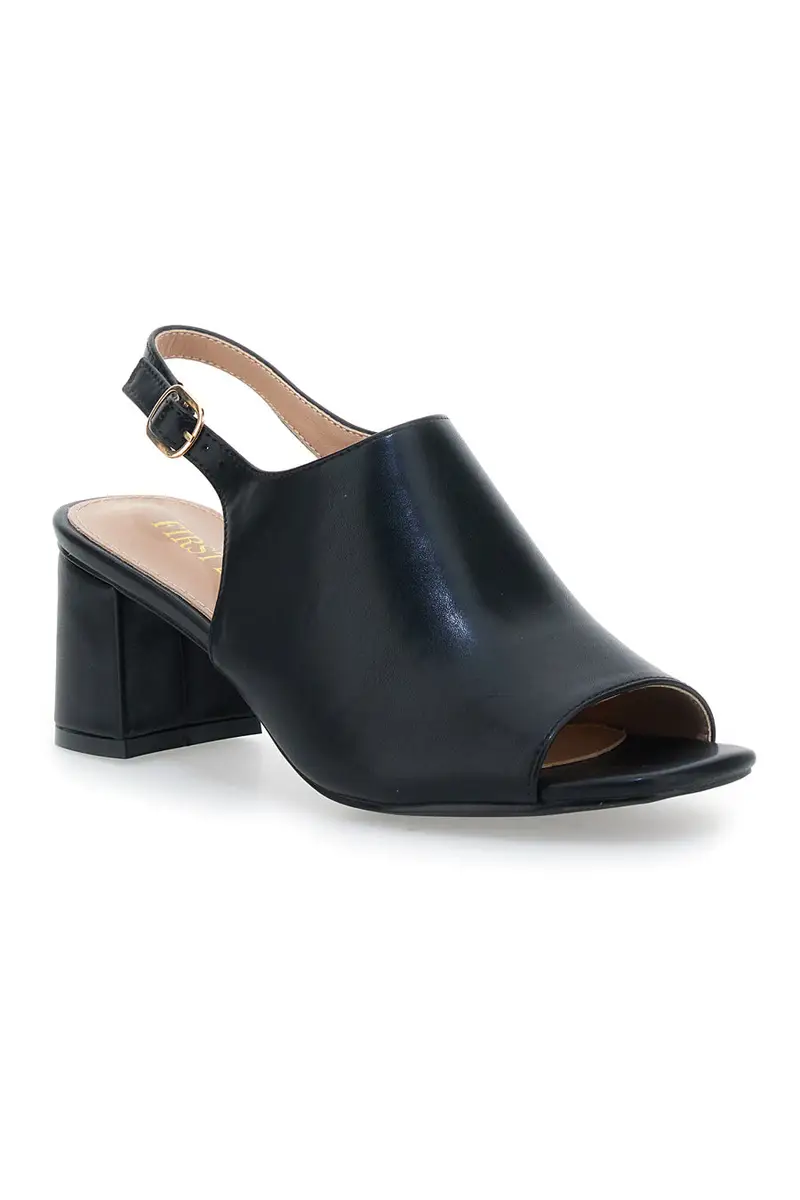 Sandali Neri con Cinturino Posteriore e Apertura frontale FIRST LADY P545 miniatura 2