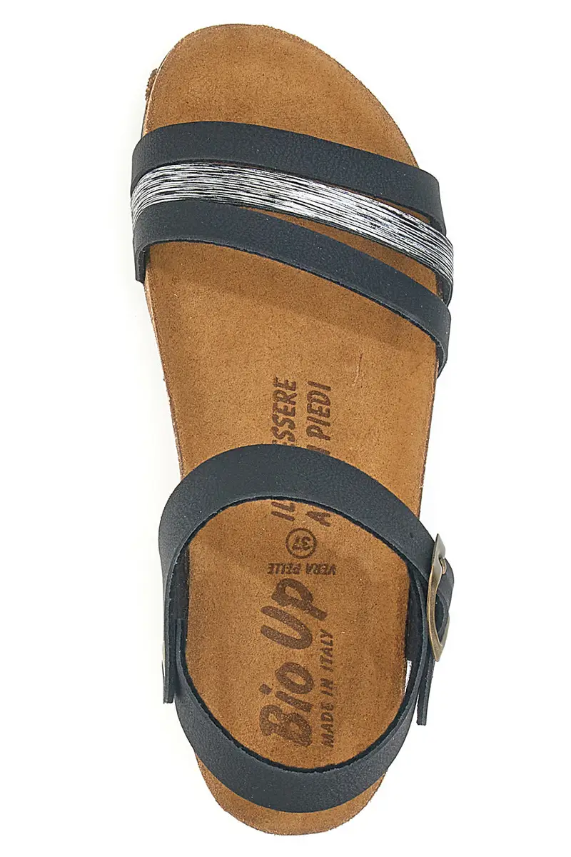 Sandali neri con dettagli metallici Bio Up 309 miniatura 3