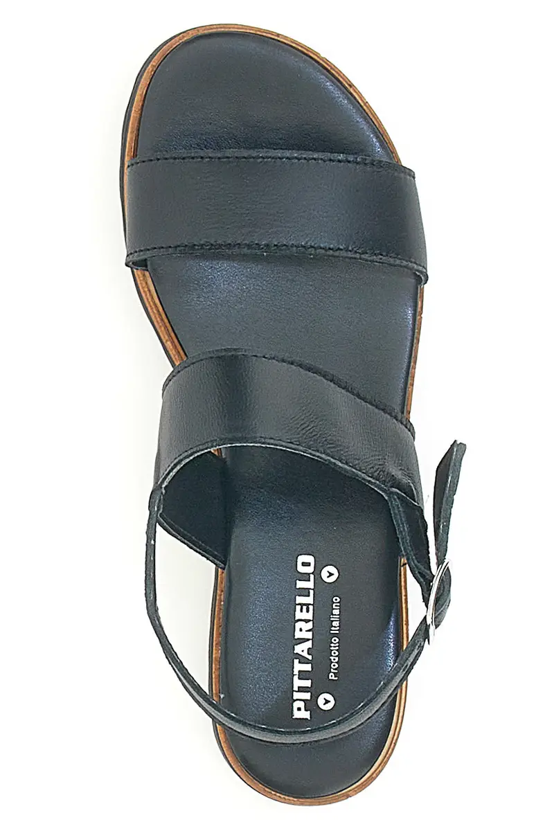 Sandali neri con Doppia Fascia Made in Italy PITTARELLO 299470811 miniatura 3