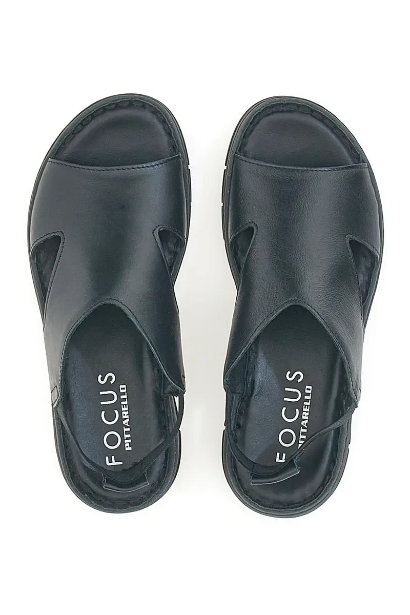 Sandali Neri con Elastico E Tomaia in Pelle Incrociata PITTARELLO FOCUS 3324926 miniatura 3