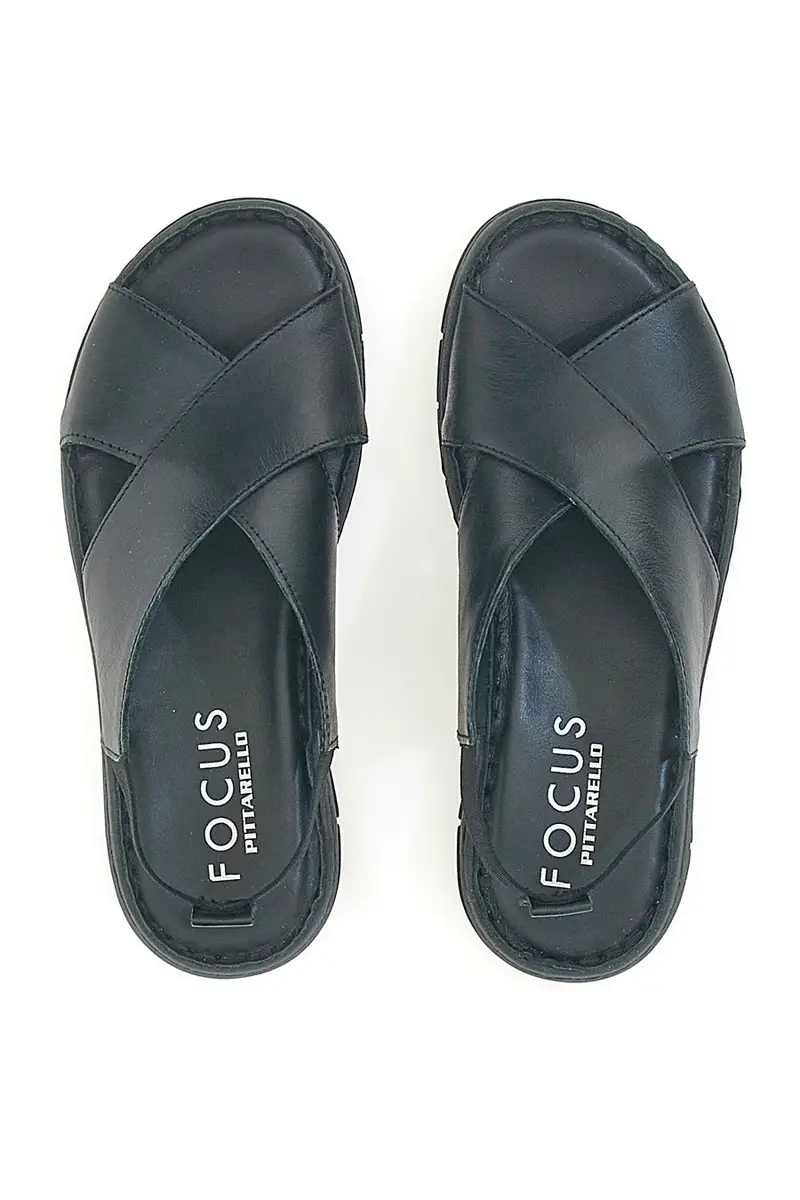 Sandali Neri con Elastico Posteriore e Tomaia in Pelle PITTARELLO FOCUS 3324229 miniatura 3