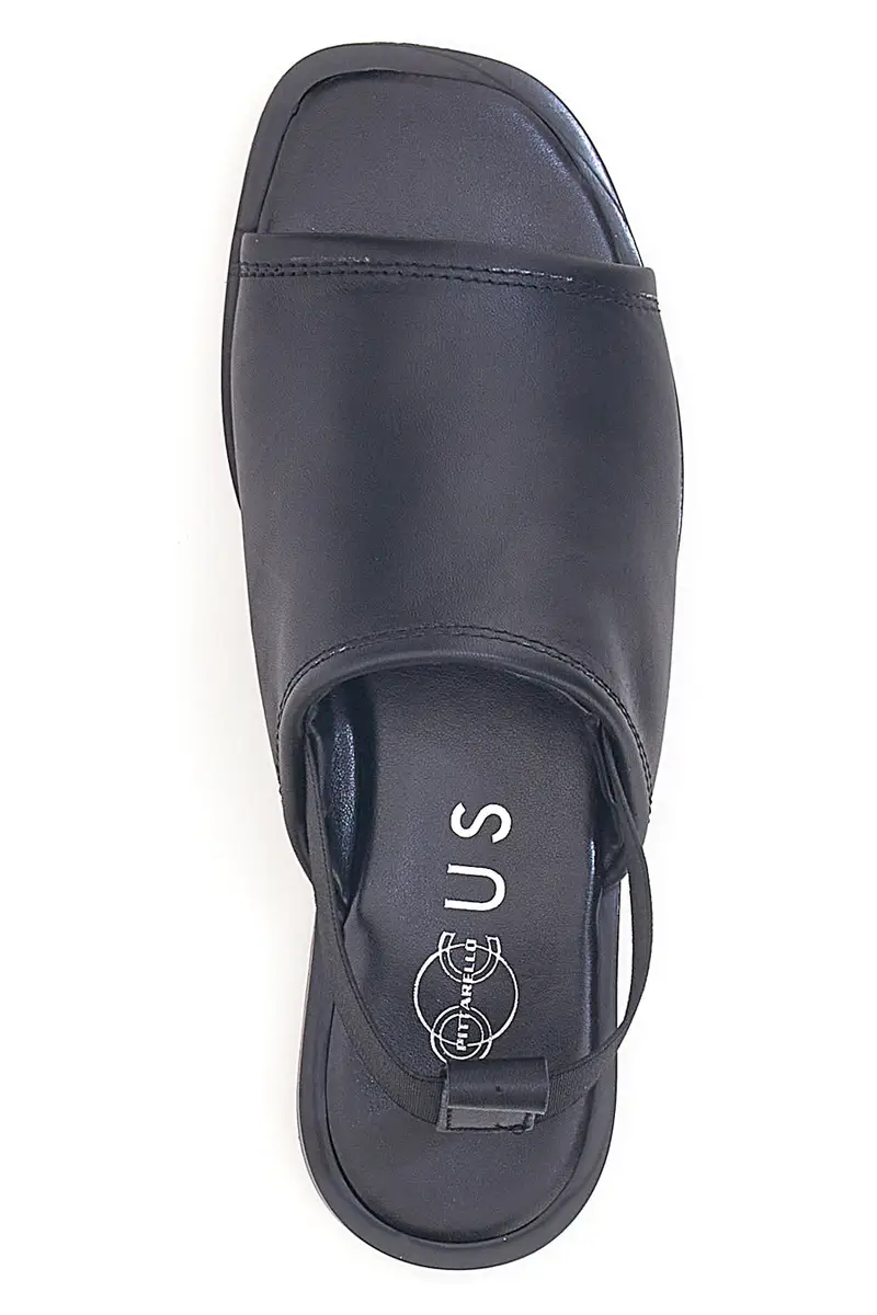 Sandali Neri con Elastico Posteriore In Vera Pelle Pittarello Focus 19515 miniatura 3