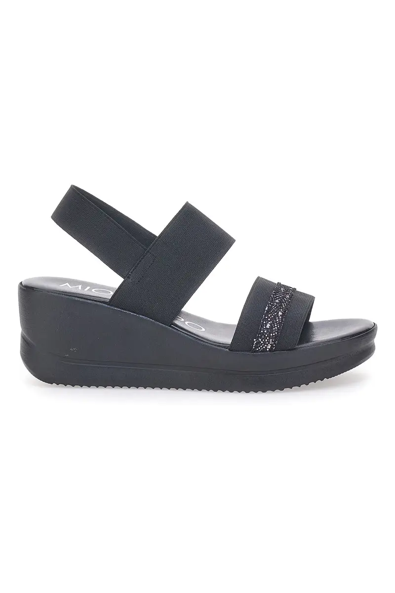 Sandali Neri con Elastico Posteriore MIO TEMPO 2170/9738