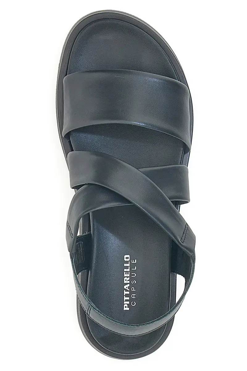 Sandali neri con fasce imbottite incrociate PITTARELLO FOCUS 28068IN miniatura 3