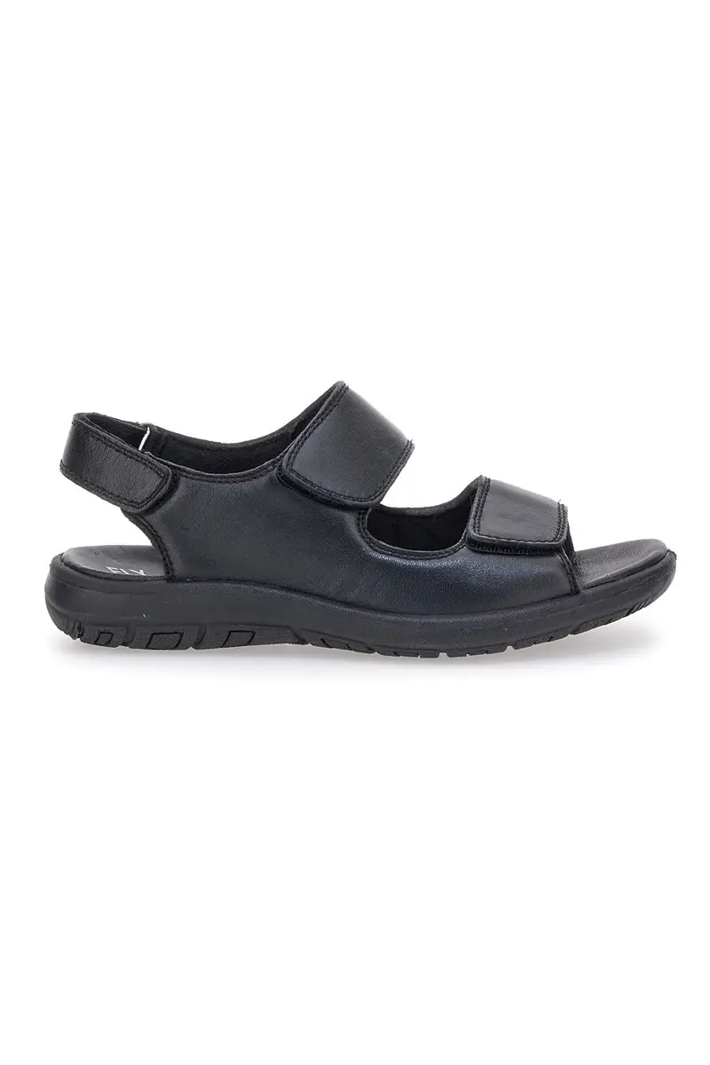Sandali Neri Con Strappi in Velcro Fly Dinamic 102