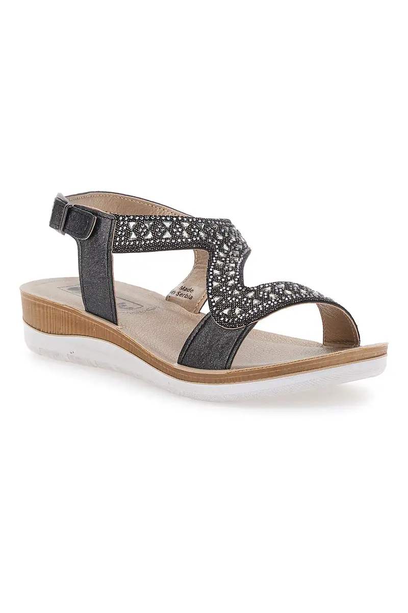 Sandali Neri Con Strass Inblu 39 Bv miniatura 2