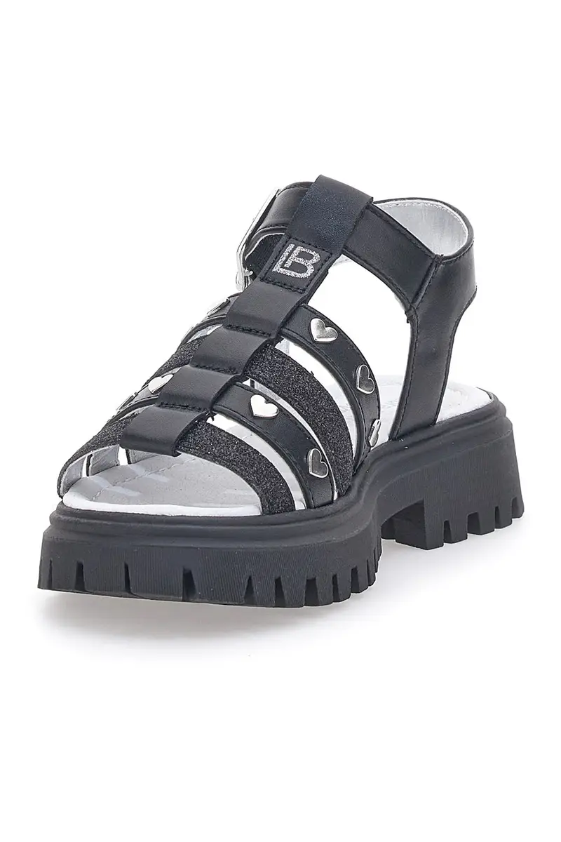 Sandali Neri con suola Carrarmato Laura Biagiotti 9021 miniatura 3