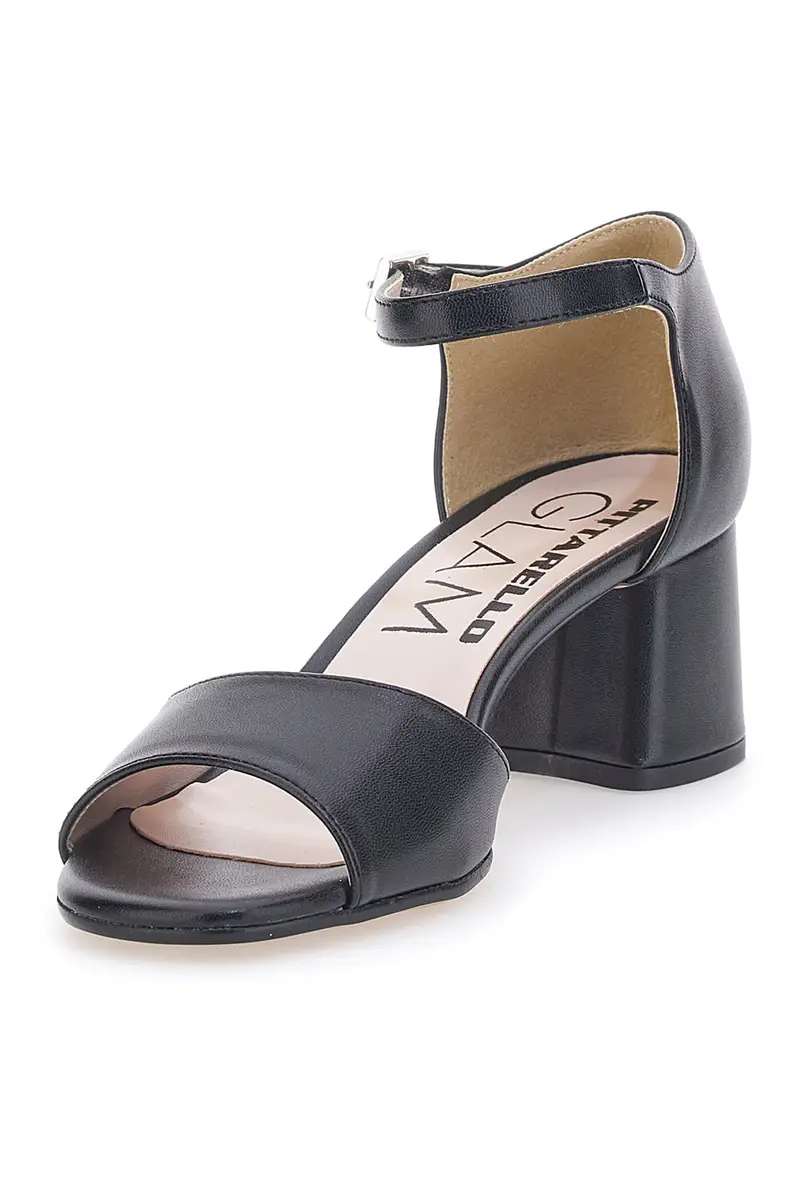 Sandali Neri Con Tacco e Cinturino Alla Caviglia Pittarello Glam 1370 miniatura 3