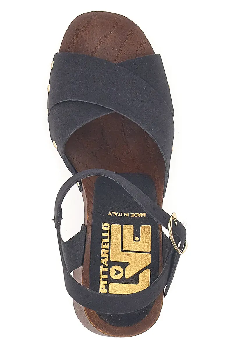 Sandali neri con tacco largo e borchiette Pittarello Love 9086 miniatura 3