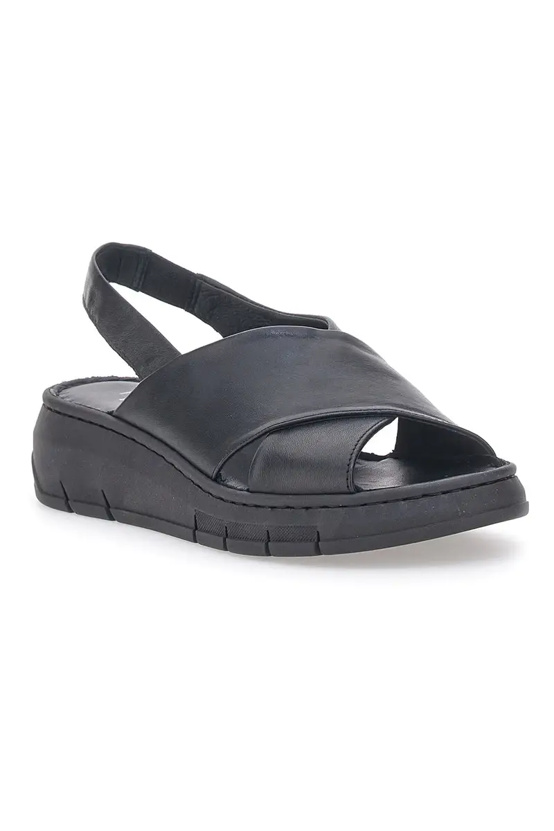 Sandali Neri con Tomaia in Pelle e Soletta Morbida PITTARELLO FOCUS 3315579 miniatura 3