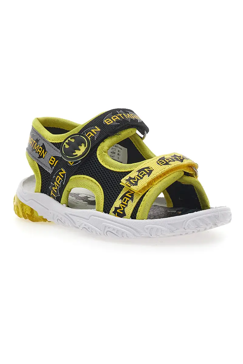 Sandali Neri e Gialli Con Luci e Stappi in Velcro Batman W1020214T miniatura 2