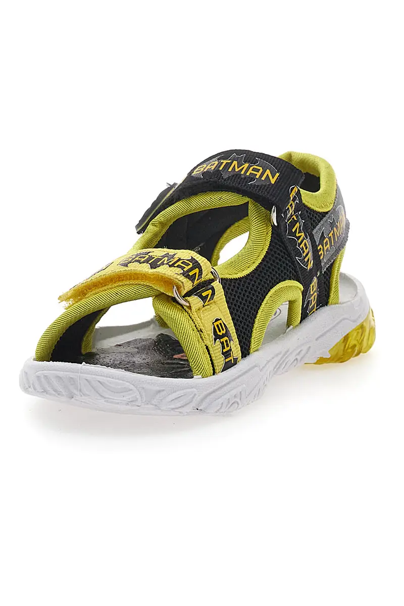 Sandali Neri e Gialli Con Luci e Stappi in Velcro Batman W1020214T miniatura 3