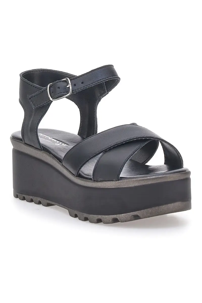 Sandali Neri in Vera Pelle con Platform PITTARELLO LOVE 3270101 miniatura 2