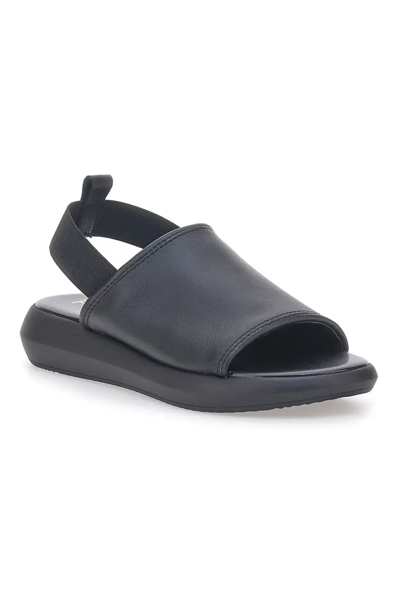 Sandali Neri In Vera Pelle Made in Italy Con Elastico Pittarello Focus 19515 miniatura 2