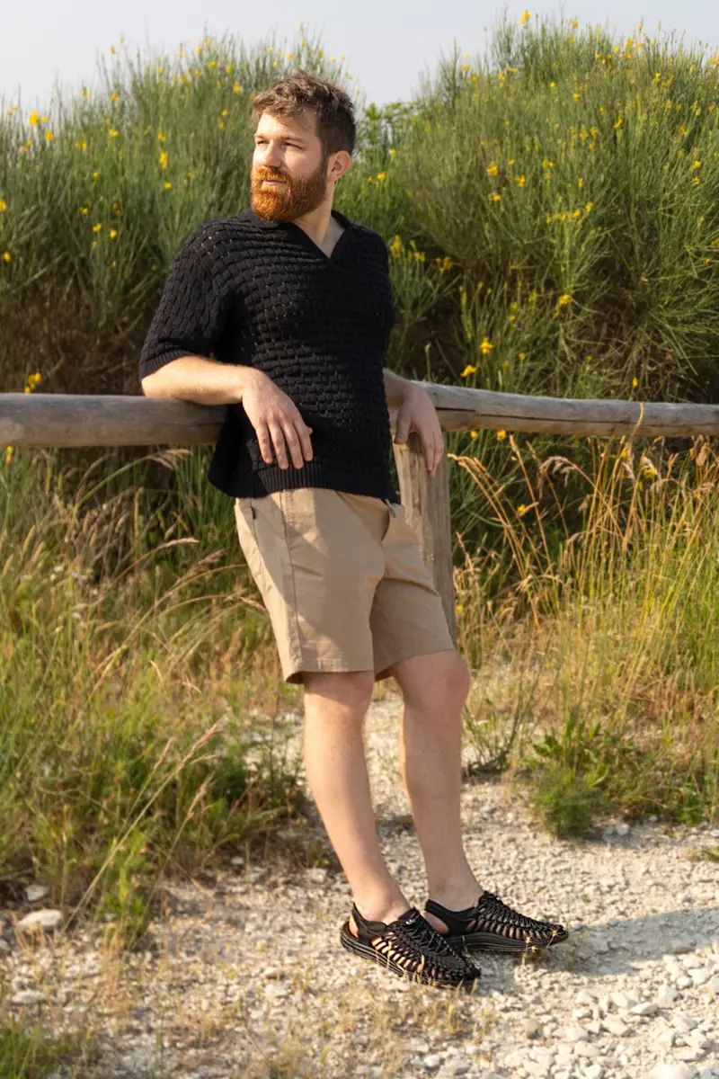 Sandali neri intrecciati effetto corda gorpcore PITTARELLO TIERRA TOYA